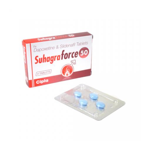 印度Suhagra Force 50 西地那非50mg+達泊西汀30mg助勃延時雙效混合錠